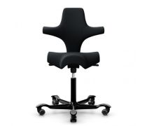 HÅG Capisco 8106 kontorstol, sort stof, sort fod