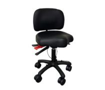 Egholm Anne bremse stol, normalt beslag, sort dolce kunstlæder, 41-53 cm, Ø48, stel (lille sort fodkryds)